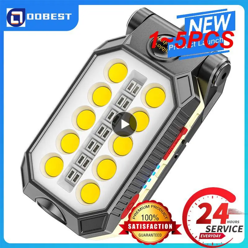 

Портативный перезаряжаемый фонарик, магнитный водонепроницаемый фонарь для кемпинга с дисплеем мощности