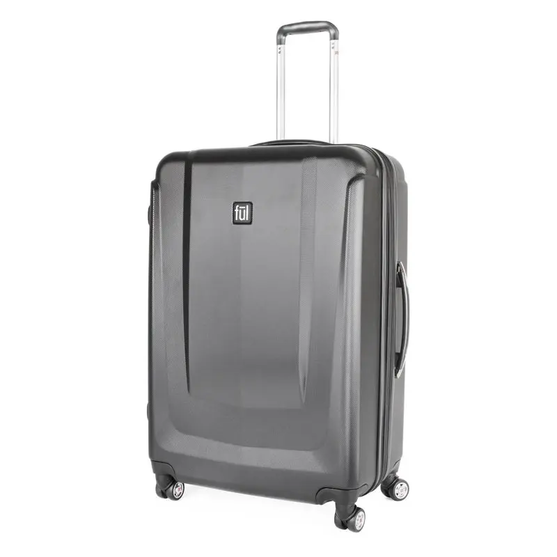 Load Rider 29in Hard side Spinner Rolling Luggage Suitcase, Aluminum Telescopic Pull Handle, Upright ABS Plastic Hard Case, Blac