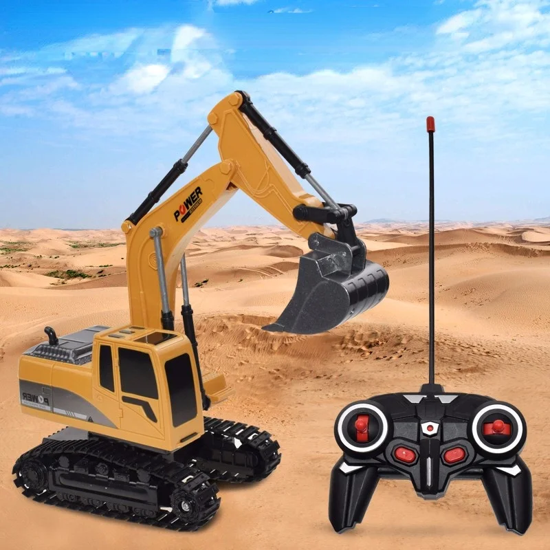 

RC Trucks Mini Remote Control Bulldozer 1:24 Alloy Plastic Engineering Car Dump Truck Crane Excavator Electric Vehicle Toys Gift