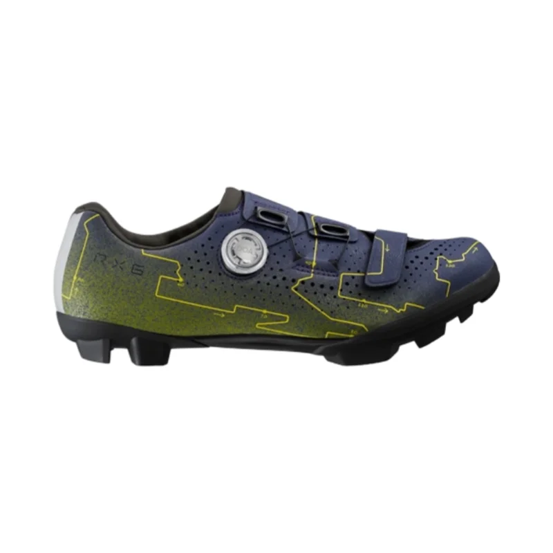 Фото Велотуфли Shimano SH-RX600 GRAVEL с усиленной карбоновой подошвой SPD, цвета: черный/черный, широкие/серебристые/зеленые, оригинал №2