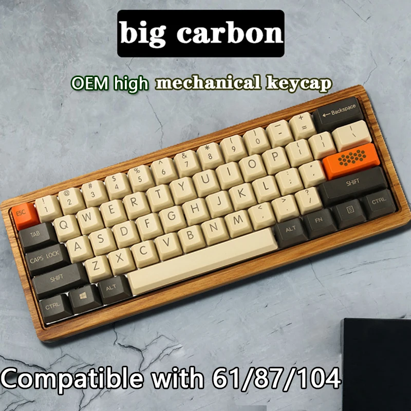 

PBT Orange Key Keycap Small Full Set Of Sublimation OEM Highly Suitable For 61/87/104 Matching Game Mechanical Keyboard