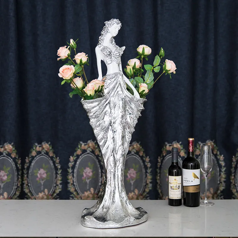 

European-Style Home Creative Character Beauty Vase Ornament Decoration Artwork