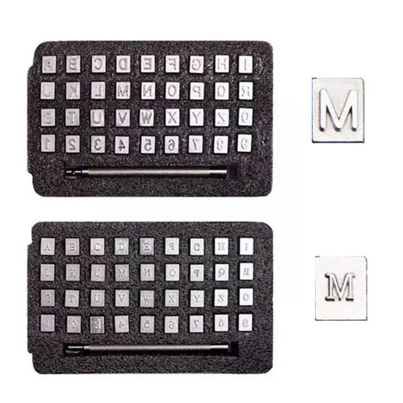 

Leather Art Digital Printing Punch English Letter Punch Printing Mold 36 Stamps Handmade Leather Carving Tool Leather R4O1
