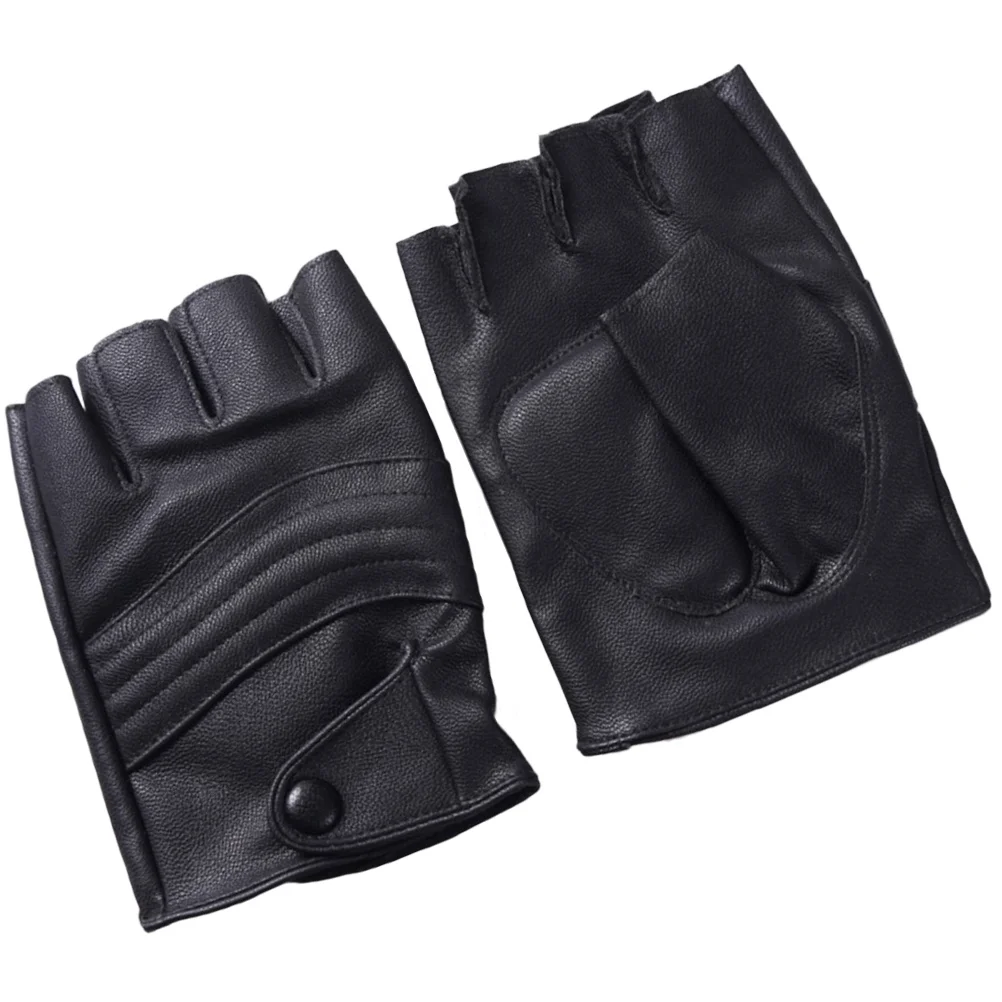 

Cycling Men's Fingerless Gloves Black Mens Driving Winter Anti-skid Exercise