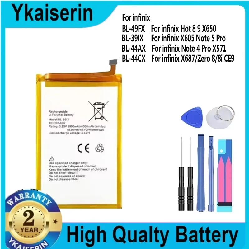 Аккумулятор для Infinix Hot 8 9 X650 X650B X655 X656 Note 7 Lite/4 Pro Spark 5 Аккумуляторы BL-49FX BL-44AX BL-39IX BL-44CX