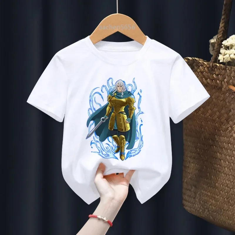 Детская Футболка Nanatsu NoTaizai С Мультяшным Принтом Милый Дизайн Детский Топ