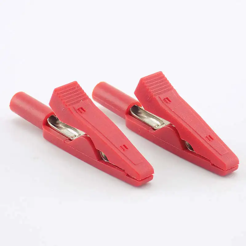 Тестовый зажим для аккумулятора изолированный крокодил 2 мм адаптер банан мама