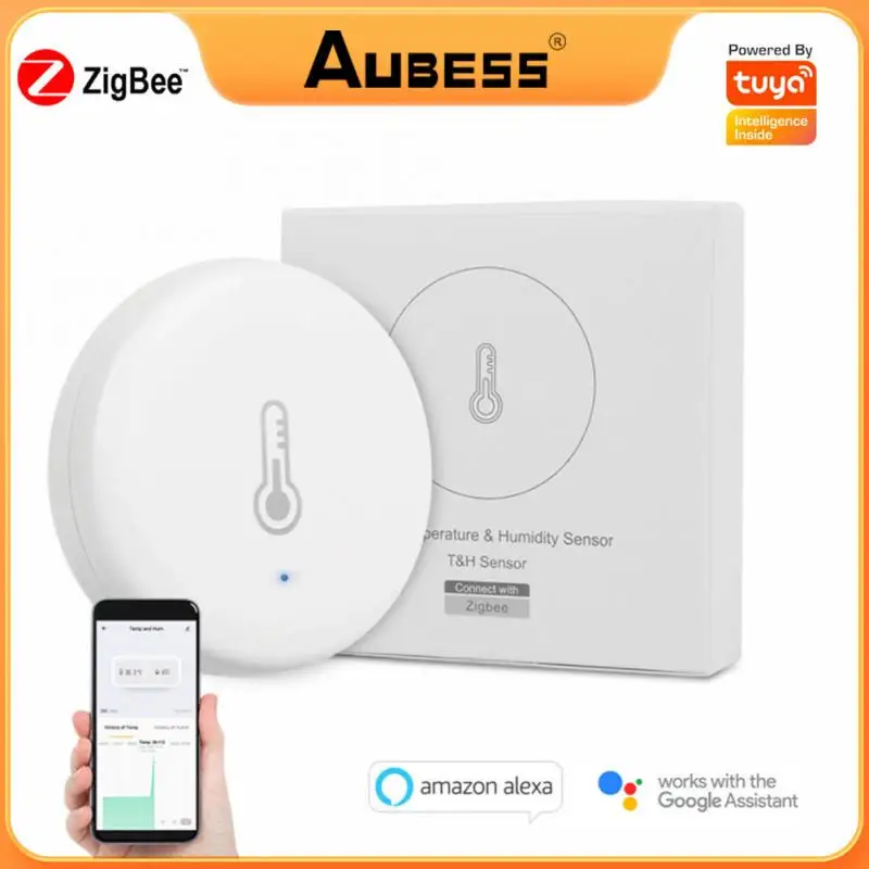 

Tuya ZigBee Smart Temperature Humidity Sensor Smart Home Security Smart Life App Remote Control Work With Alexa Google Home