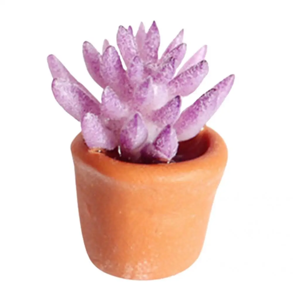 

Mini Potted Handmade Scene Model Accessories Mini Succulent Plant Furniture Toys Dollhouse Potted for Entertainment