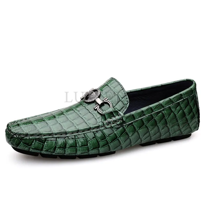 

Full Cowhide Luxury Designer Loafers Mens Brand Banquet Party Genuine Leather Boat Business Wedding for Men Casual Driving Shoes
