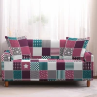 checkered bohemian sofa cover geometric printing all inclusive dustproof sofa covers for living room cushion cover big sofas 1pc