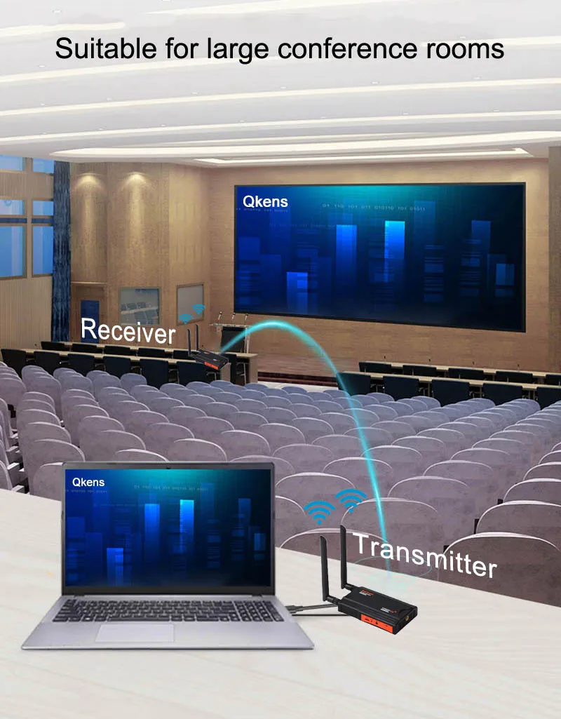 Kup 200m Bezprzewodowy Adapter Wifi Nadajnik I Odbiornik Wideo Przedłużacz HDMI 1x4 1 Do 4 Dla DVD STB Kamera Komputer PC Do TV Monitor