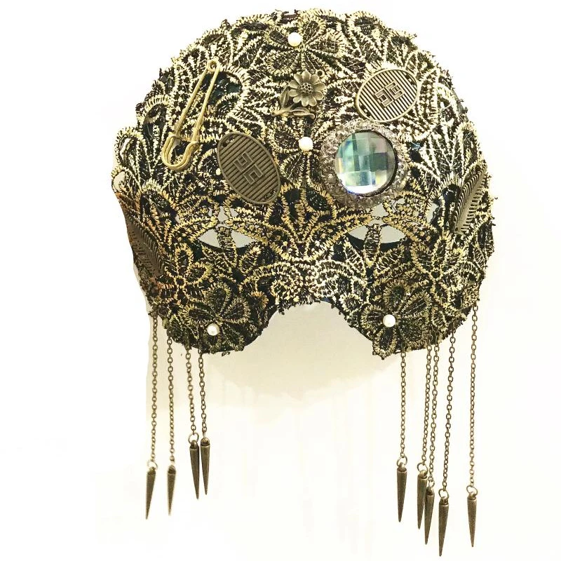 

Bronzing Color Lace Party Men Women Mask Halloween Christmas Masquerade