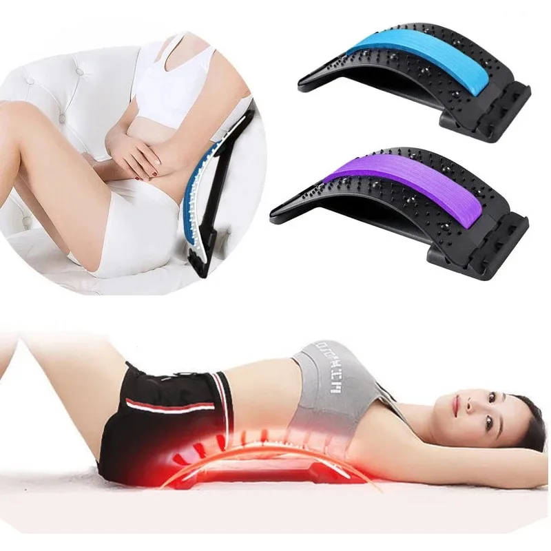 

Back Magnetic Therapy Stretcher with Multi-level Adjustable Massager Stretching Fitness Relaxation Spinal Pain Relie