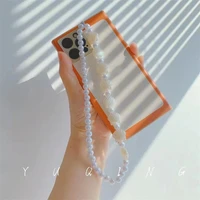 acrylic pearl shell cute and sweet style girls trend personality funny lanyard resin anti lost mobile phone chain female jewelry