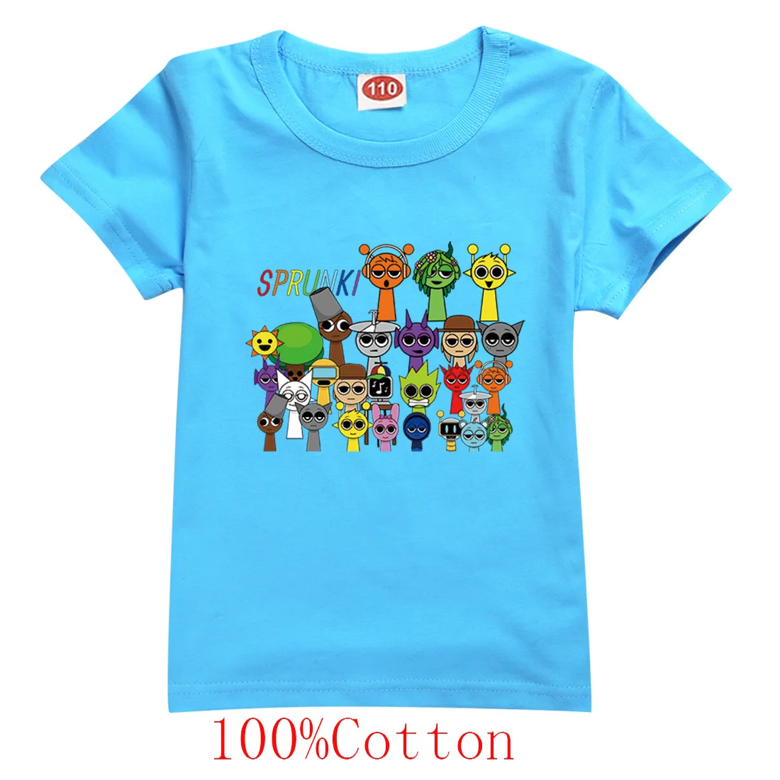 Детская футболка с коротким рукавом Spunki Horror Game Incredibox Топы Одежда героями