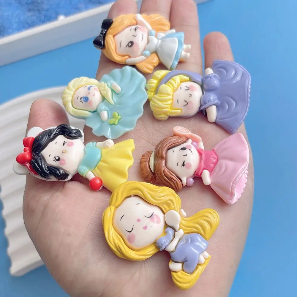 Large Size Cute Princess Girls Flatback Resin Cabochons Scrapbook DIY Craft Embellishments Handmade Hair Accessories Parts