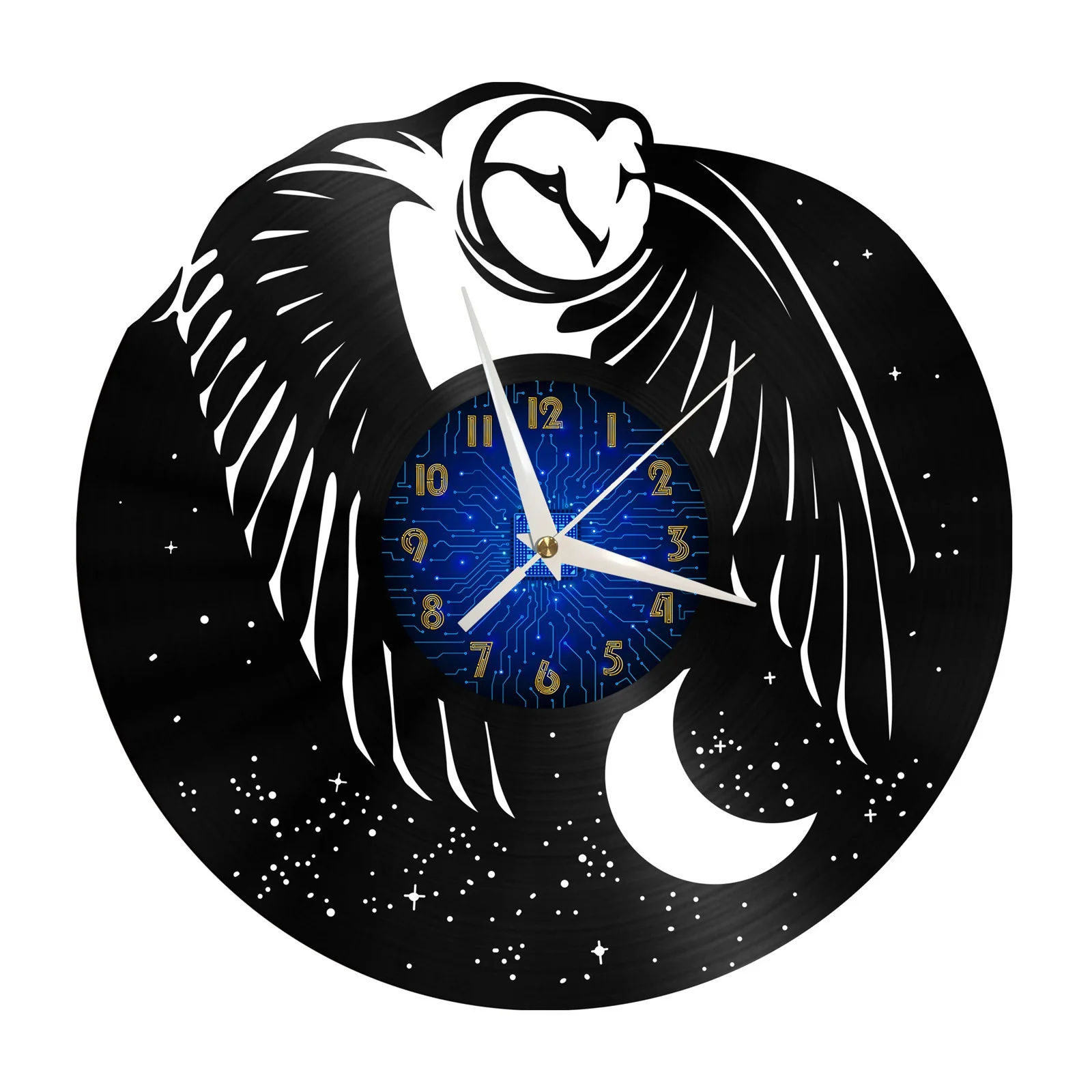 

Owl 3 Vinyl Record Wall Clock for Kitchen Wall Decor Wall Art