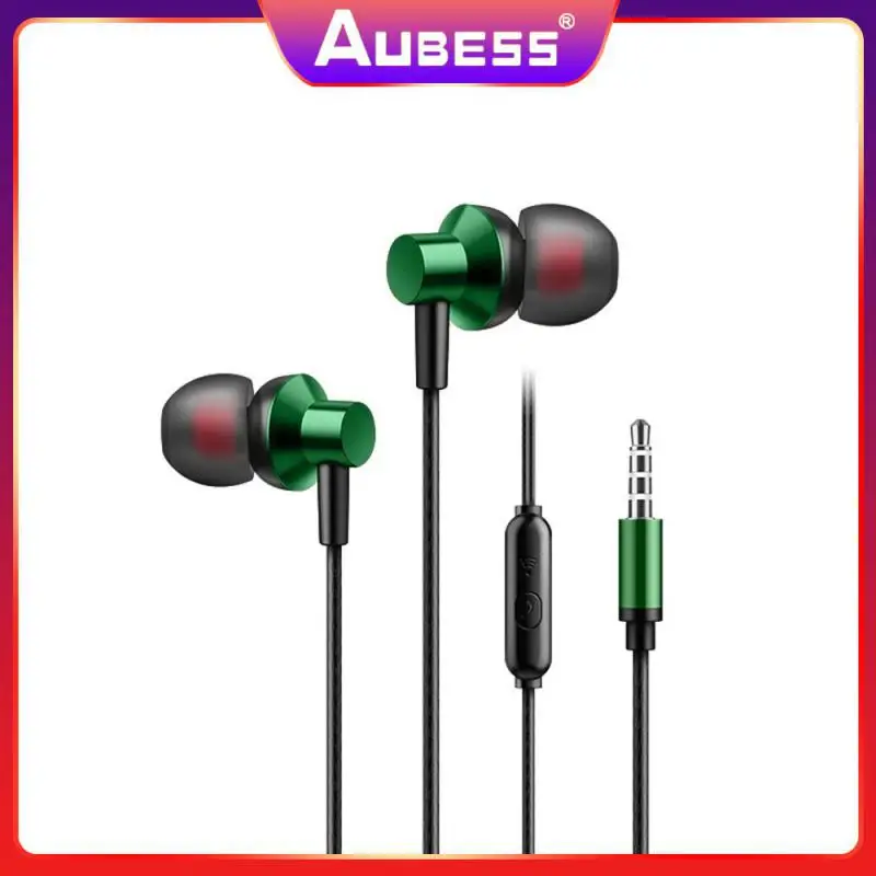 

Hifi Earpiece 3.5mm Music Headphones Adjustable Earbuds Subwoofer For Android In-ear Earphone New Sport Earphones Wired With Mic