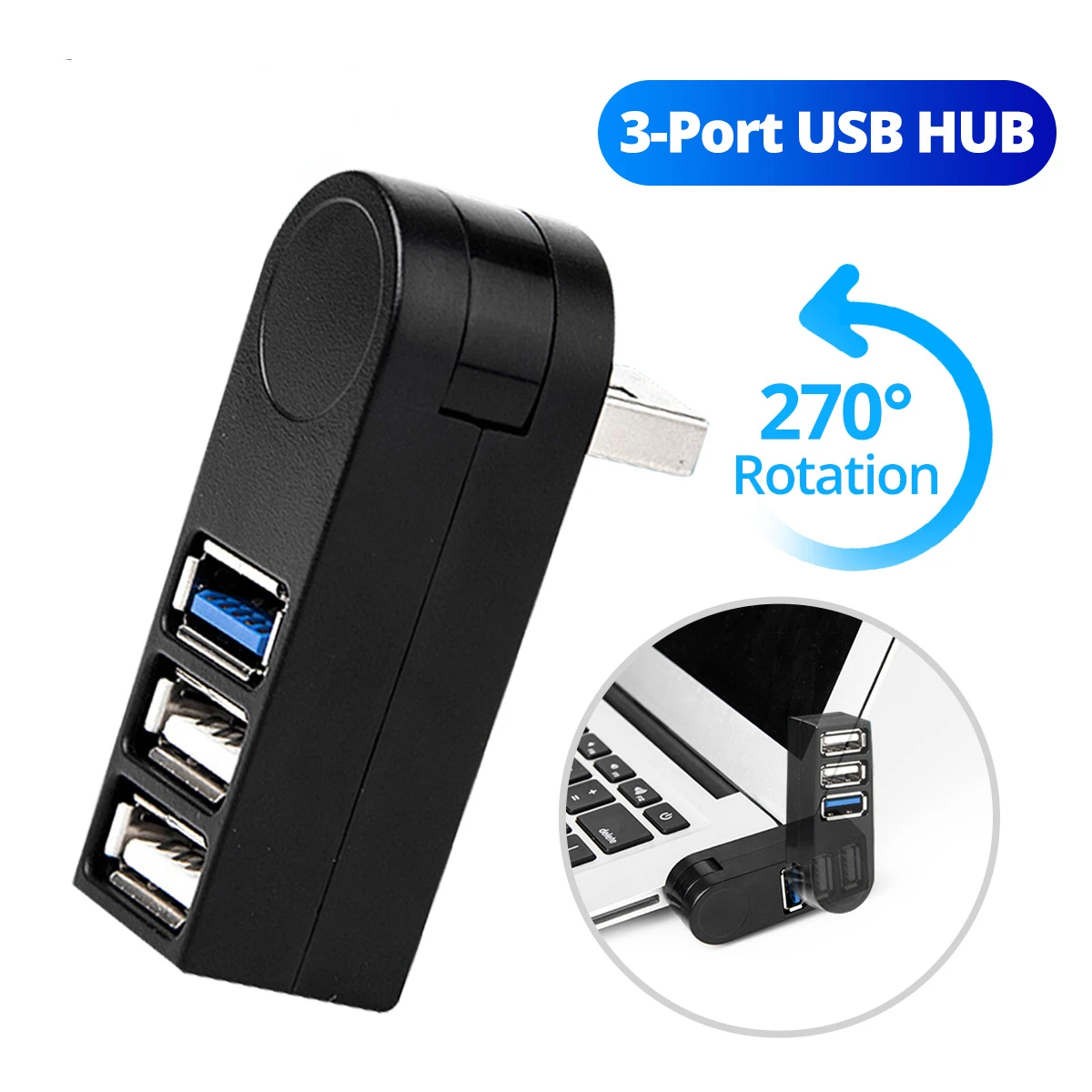 

USB Hub Adapter 3 Port High Speed Data Transfer U Disk Reader Splitter USB Expander for Macbook Pro Laptop PC Computer