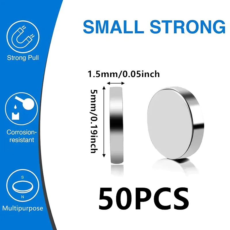 

100 шт. мини-магнитов моgnot круглые 5x1,5 мм