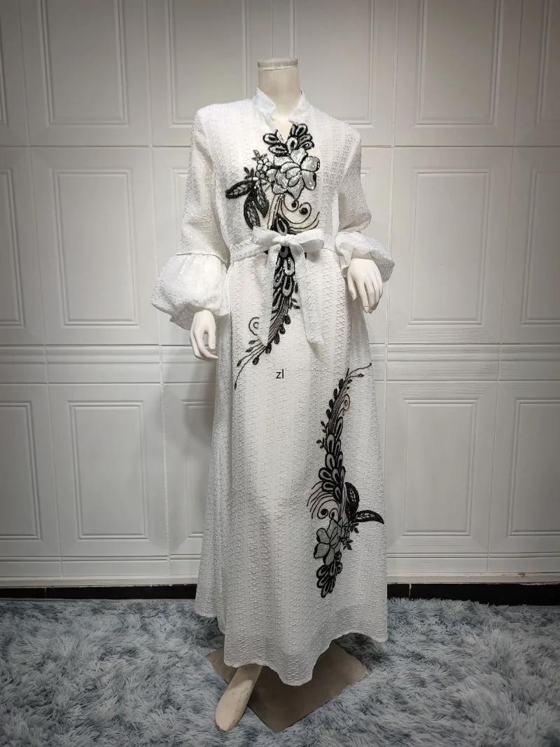 Ramadan Muslim Kaftan Abaya Dress Women Dubai Elegant Sequin Evening Gowns African Maxi Dress Boubou Robe Djellaba Femme 2023