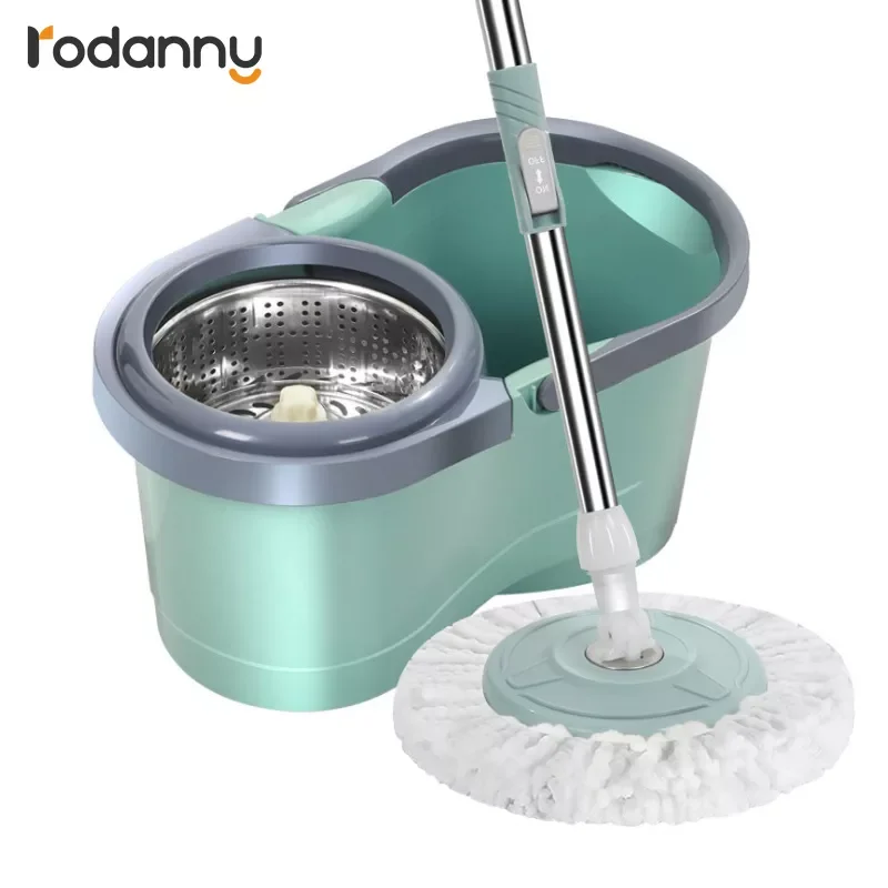 

Rodanny Automatic Spin Mop Hand Free Household Wooden Floor Cleaning Microfiber Pads Floor Mop with Bucket Magic Mop