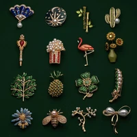 fashion retro pins animal plant lapel brooches badges cute fruits mix brooch banquet party jewelry for men women and children
