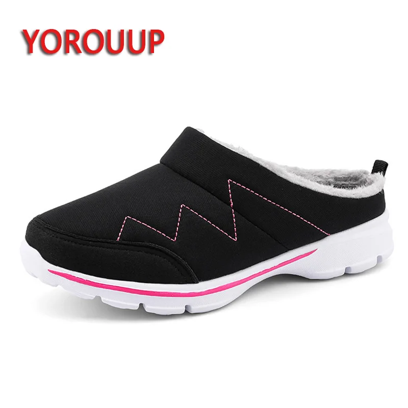 Men's Slippers Cotton Shoes Men Winter Warm Indoor Couple Slippers Women Shoes Winter Plush Home Shoes Men Footwear Plus Size 48