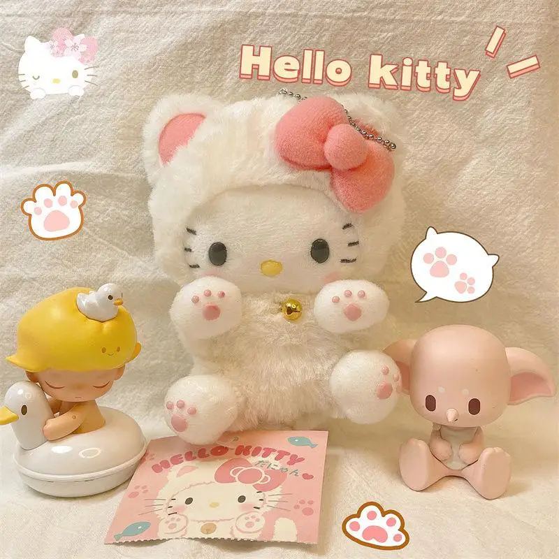Плюшевая кукла SanrioHello Kitty 10 см мягкая мультяшная школьная сумка с подвеской