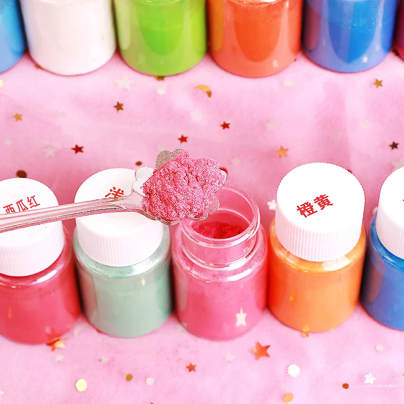 

10g Slime Supplies Pigment Powder Filler Slime Addition Kit Toys DIY Lizun Clay Mica Coloring Powder Pigment Fluffy Slime Decor