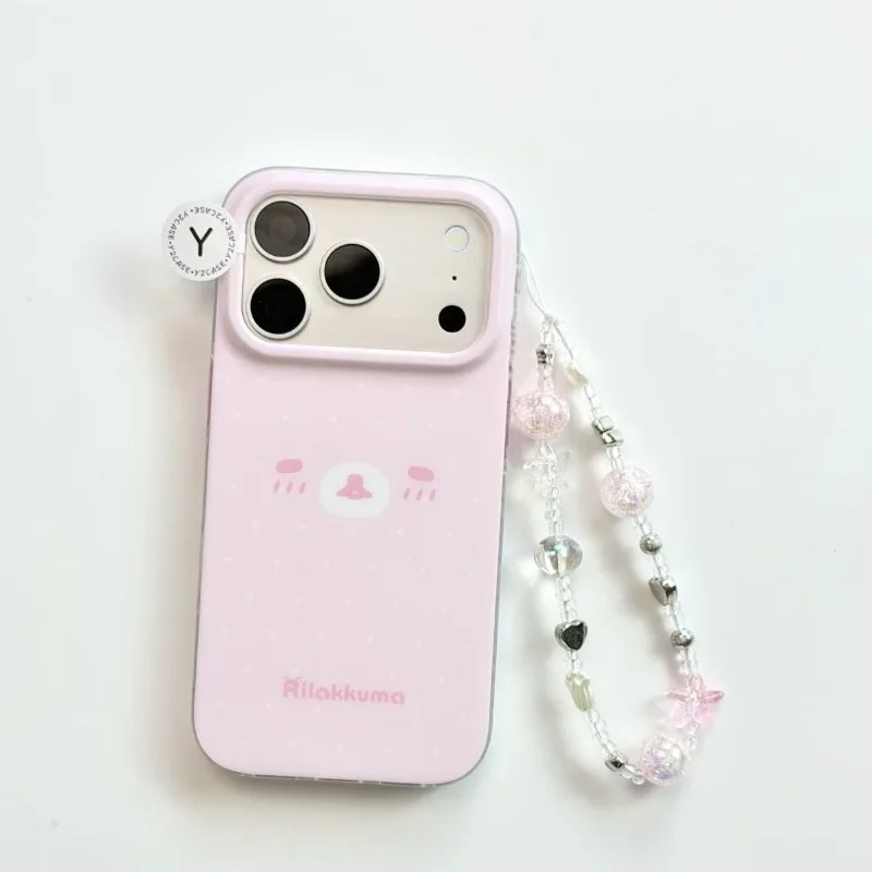 Фото Милый чехол для телефона Rilakkuma, модный защитный чехол от падений, подходит для iPhone 11, 12, 13, 14, 15, 16, 17 Pro Max. №4
