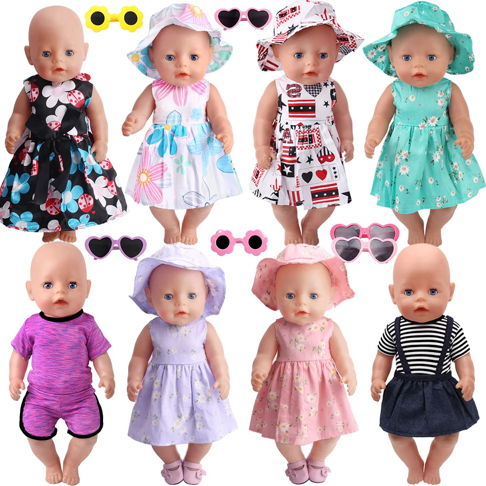 

Doll Clothes 43Cm Boy Summer Princess Dress Evening Gown Queen Dress Birth Baby Toy 18 Inch Girl Doll Gift F216