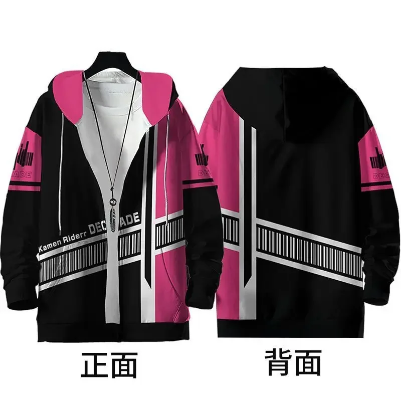 Фото Kamen Rider DECADE Толстовка на молнии Build Аниме Куртка ZIO Time King Куртка для мальчиков с капюшоном Tide №1