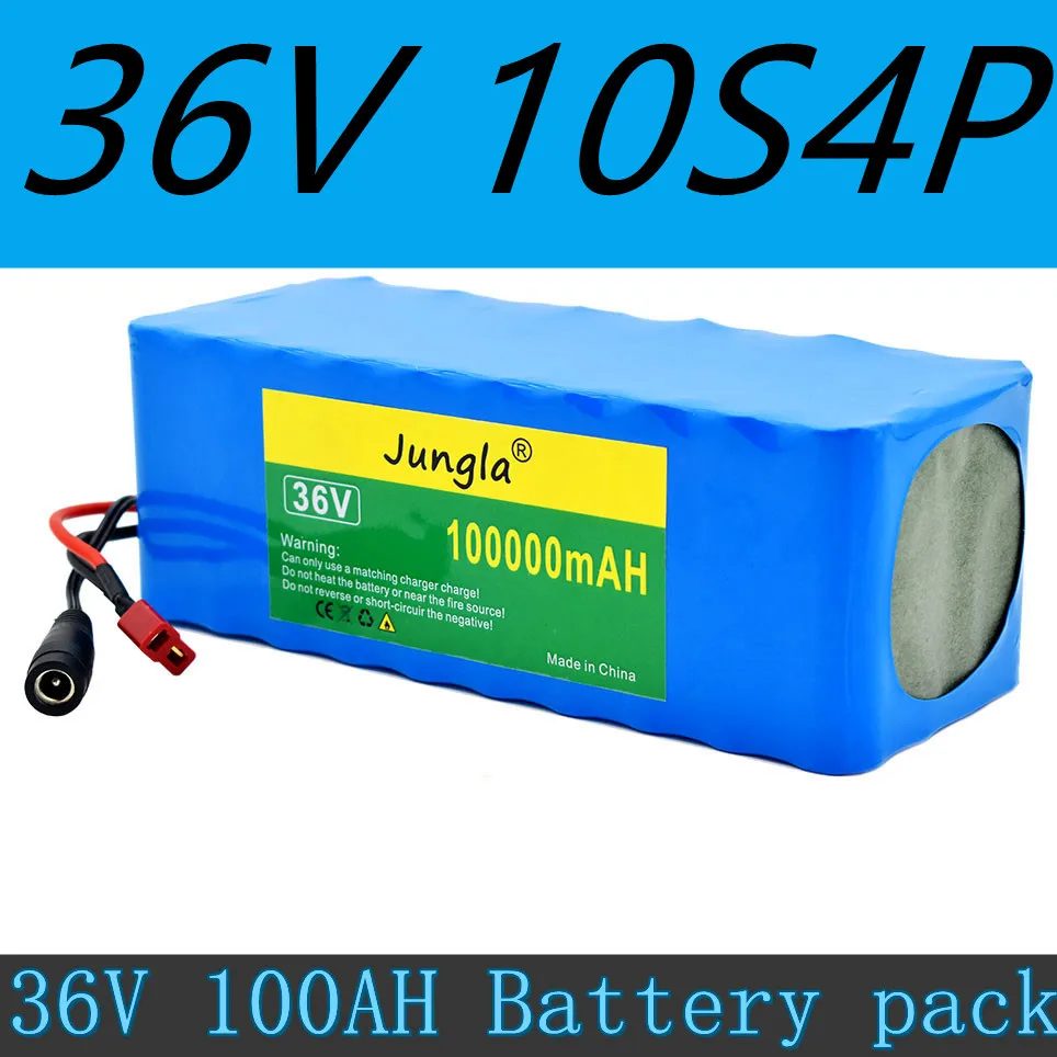 

2021 NEW 100% Original 36V Battery 10S4P 100Ah Battery Pack 1000W High Power Battery 42V Ebike Electric Bike BMS T Plug
