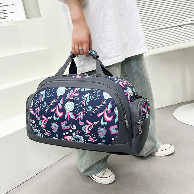 YILIANNew ladies' travel bag 2023 New national fashion national style printed handbag large capacity multi-layer travel backpack