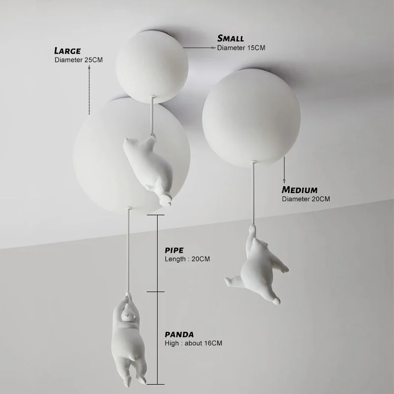 $29.48 Nordic Resin Modern Led Cartoon Bear Ceiling Lamp Fixtures For Kids Room Bedroom Children's Study Decoration Warm Lighting