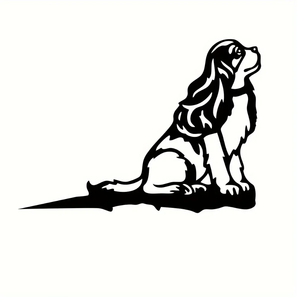 Металлический Силуэт Знак Собаки-спаниеля Декоративный Садовый Кол Деревенский