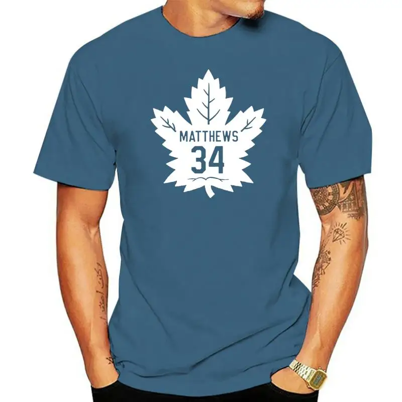 

Men tshirt Auston Matthews Maple Leafs Logo Unisex T Shirt Printed T-Shirt tees top