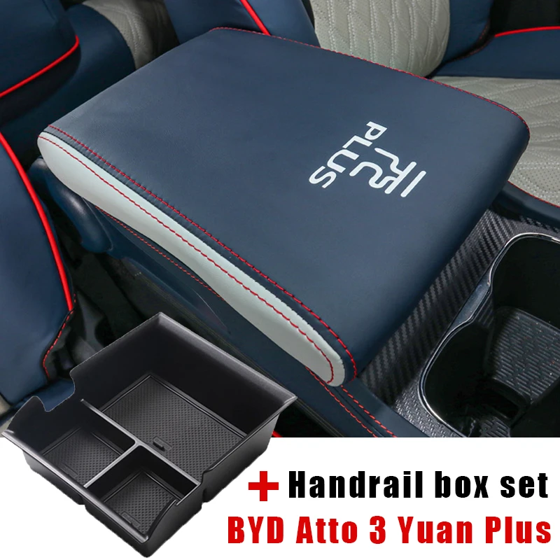 

Car Center Console Set Storage Box Leather Armrest Cover Waterproof for BYD Atto 3 Yuan Plus 2022 2023 Auto Modified Accessories