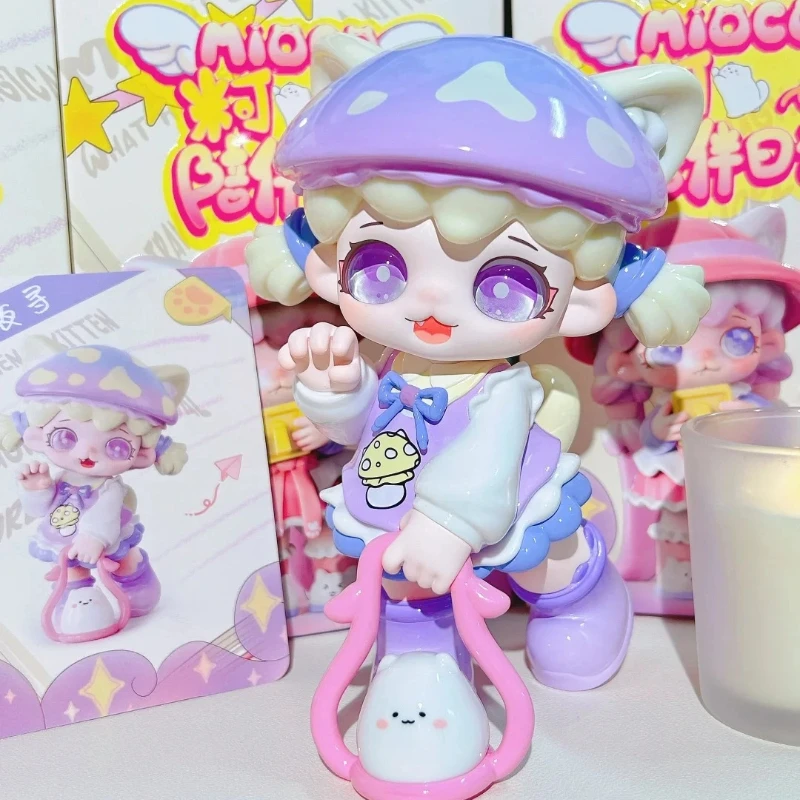 Фото Подлинная Mioco Mi Can Accompany Diary Tide Play Blind Box Cat Cat Cute Doll Girlfriend Birthday Gift Cute Fun Настольные украшения №3