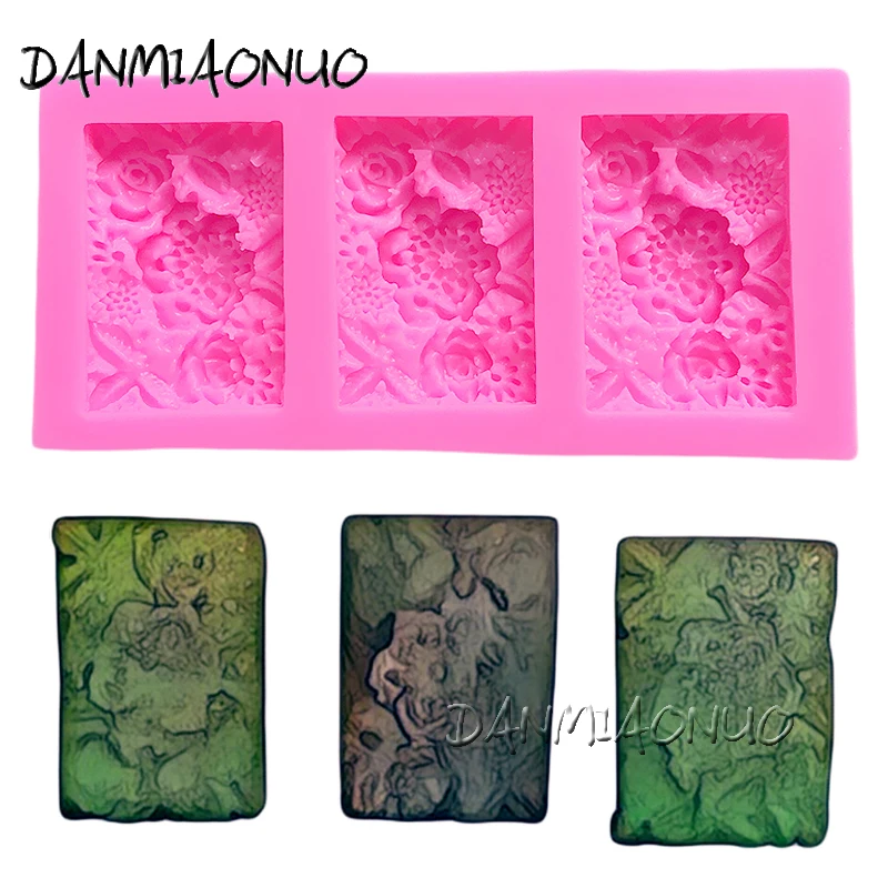 

DANMIAONUO A0388036 Flower Soap Mould Baking Molds Pastry Kitchen Accessories Stampo Silicone Foremki Silikonowe Do Mydla
