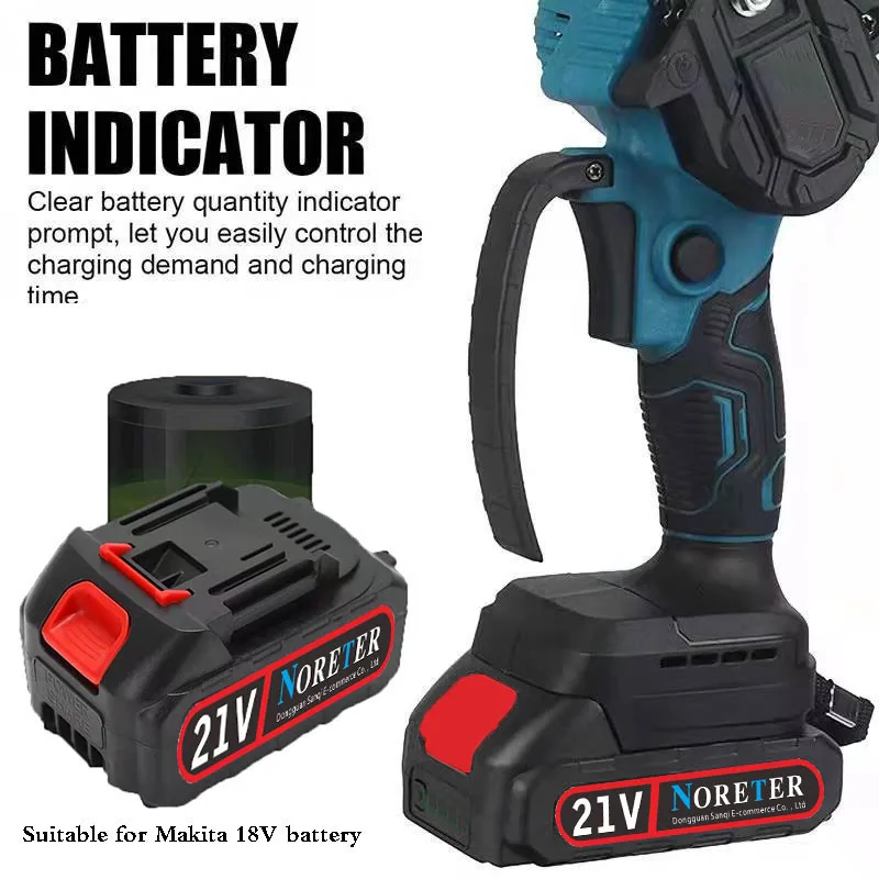 6-дюймовая бесщеточная электрическая пила с 2 шт. литий-ионными аккумуляторами