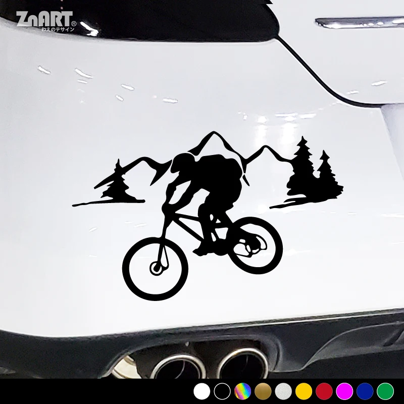 

Riding on A Mountain Path Car Sticker Reflective Body Window Bumper Sticker Waterproof Vinyl Decal Auto Accessories