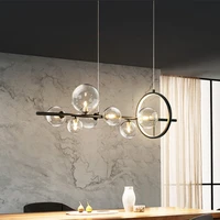 modern luxury chandeliers strip glass bubbles pendant lighting home duplex villa living dining room decorate led hanging lamps