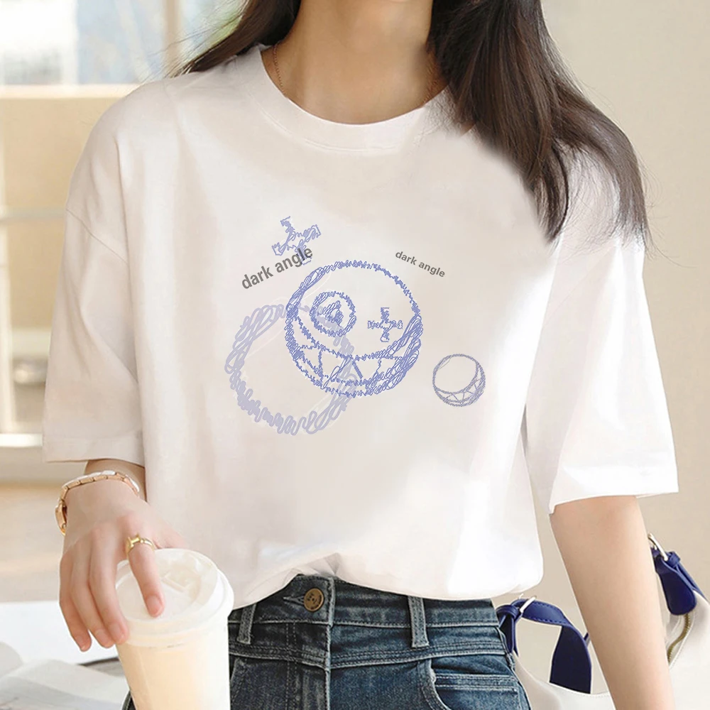 

Fashion short sleeve trend face print short sleeve women T-shirt Street wear with girlfriend girlfriends female top T-shirt