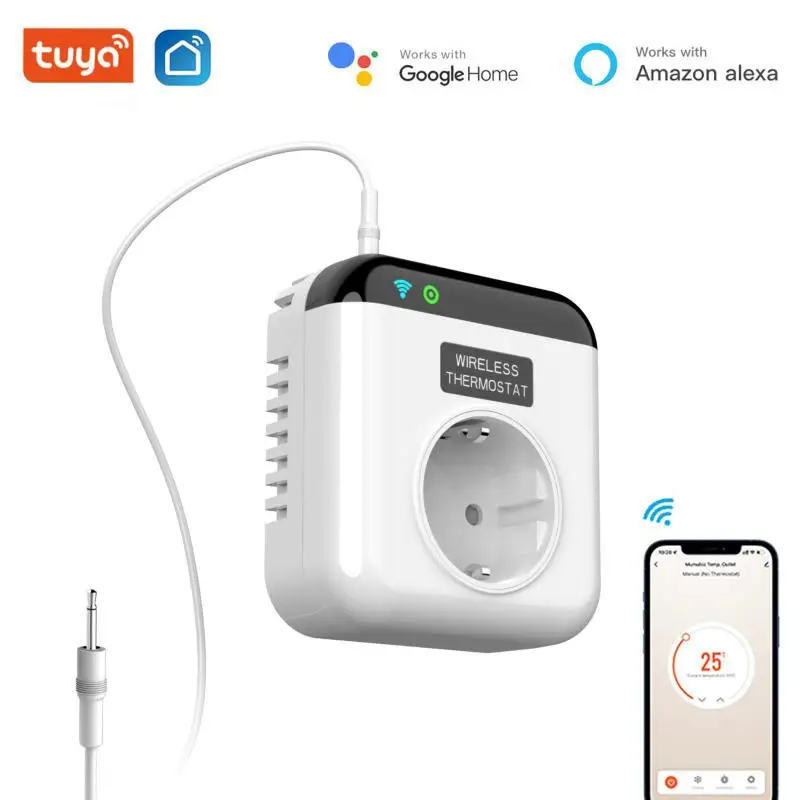 

Умный термостат Tuya с Wi-Fi, 16 А, 250 В