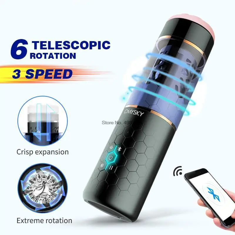 

6 Thrusting 3 Spinning Suction Modes with bluetooth Masturbators For Men Silicone Pussy Vaginas For Men Sex Toys For Men