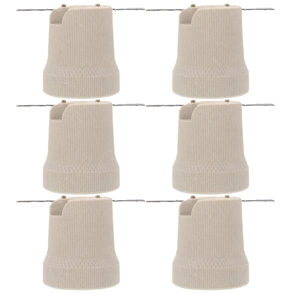 

6 Pcs Wall Lamp Pendant Light Kit E27 Screw Socket Parts Ceiling Holder Making Lamps Ceramic DIY Kits Do Yourself Hanging