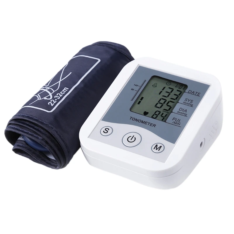 

Blood Pressure Monitor Arm with Automatic Pressure Pump Digital Display Irregular Heartbeat (Batteries not Included)